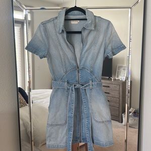 Alice & Olivia denim zip-up mini dress
